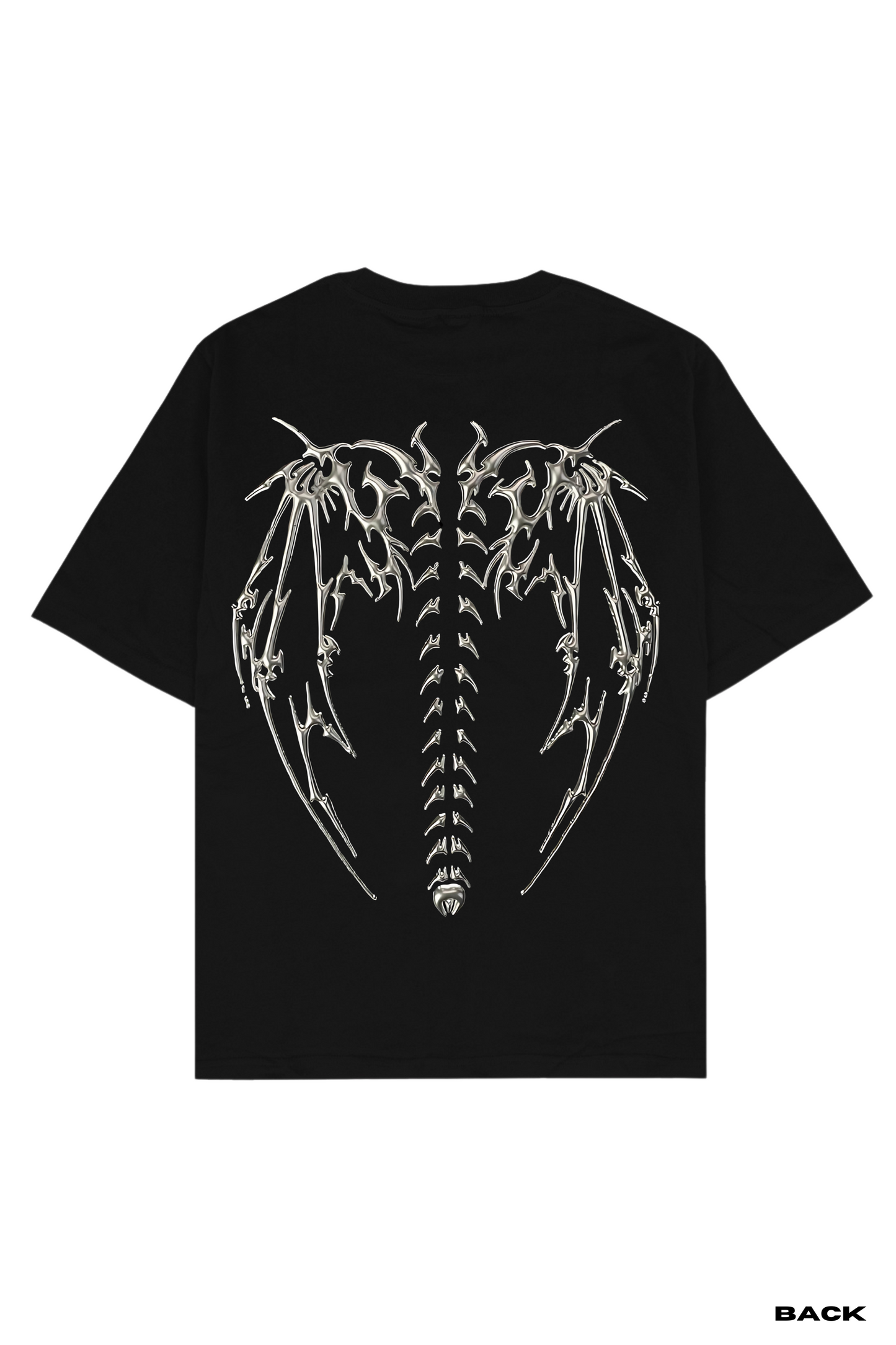 Chrome Wings Oversized Printed Unisex T-Shirt