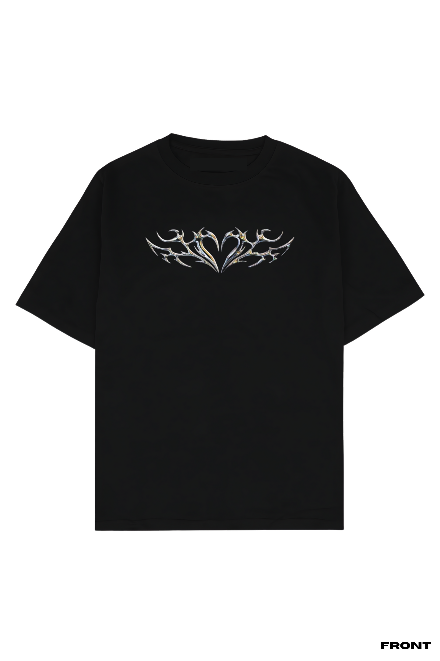 Chrome Wings Oversized Printed Unisex T-Shirt