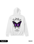 LS BUTTERFLY WHITE HOODIE