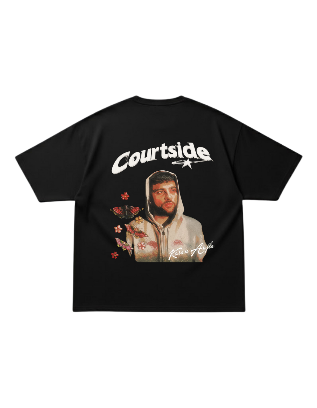 Karan Aujla Courtside Fan Art Oversized T-Shirt