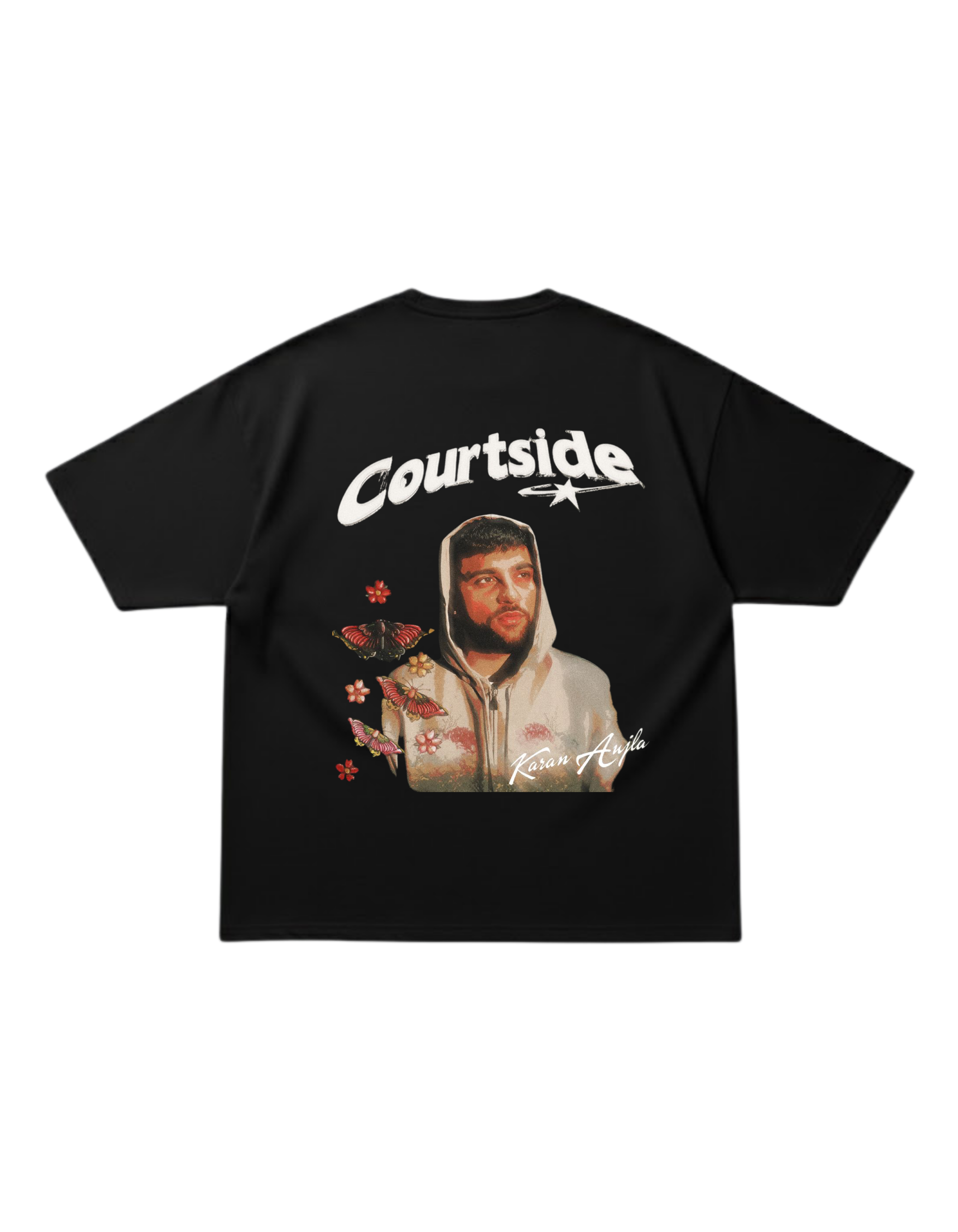 Karan Aujla Courtside Fan Art Oversized T-Shirt