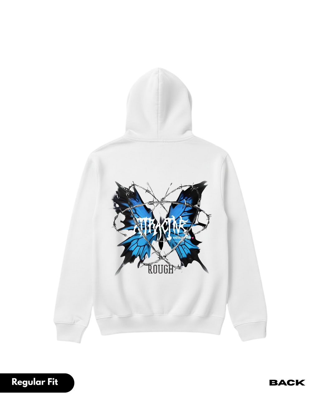 LS ATTRACTIVE WHITE HOODIE
