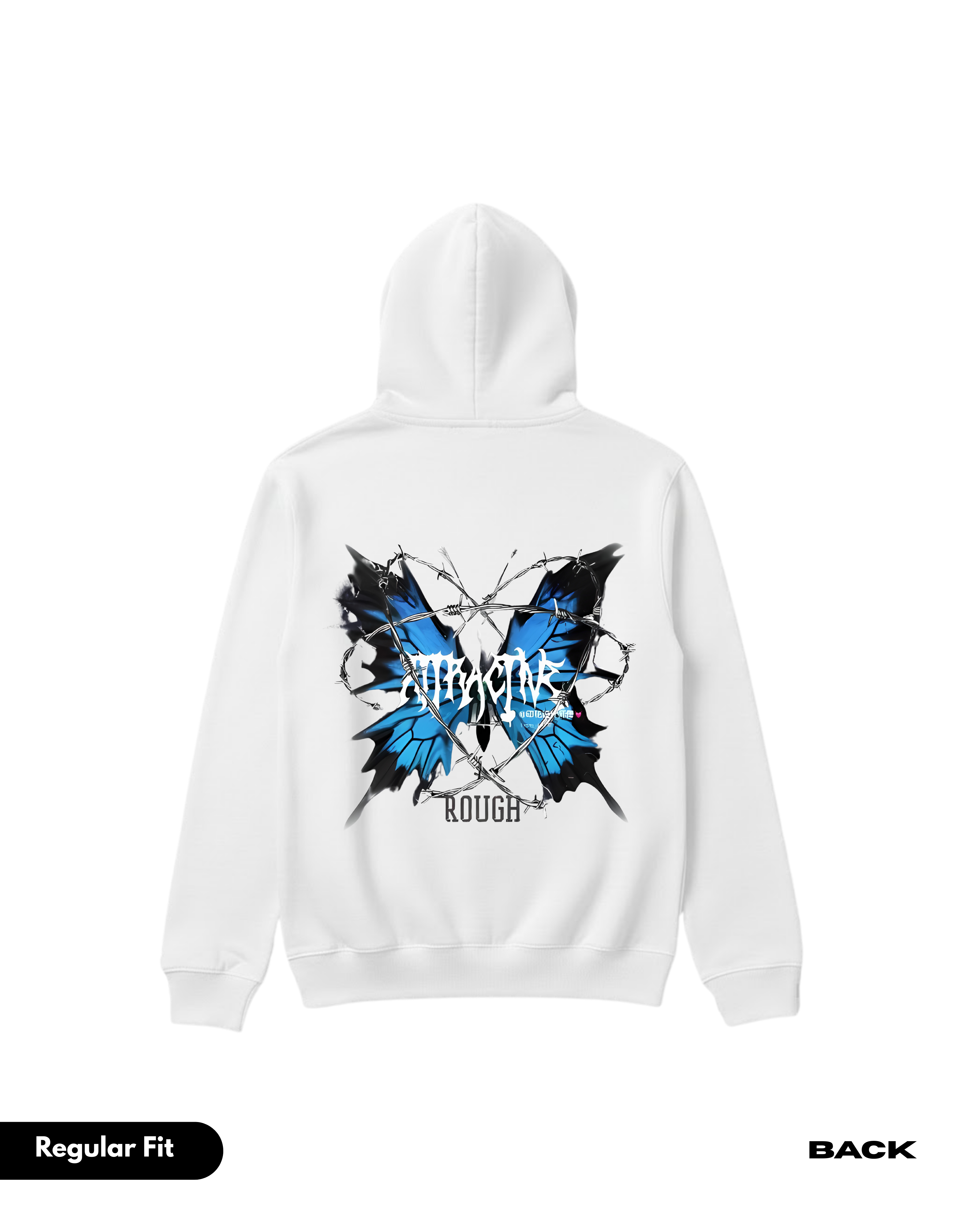 LS ATTRACTIVE WHITE HOODIE