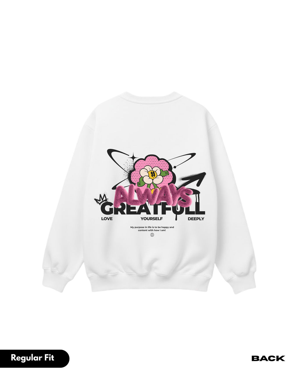 LS ALWAYS GRATEFUL WHITE SWEATSHIRT