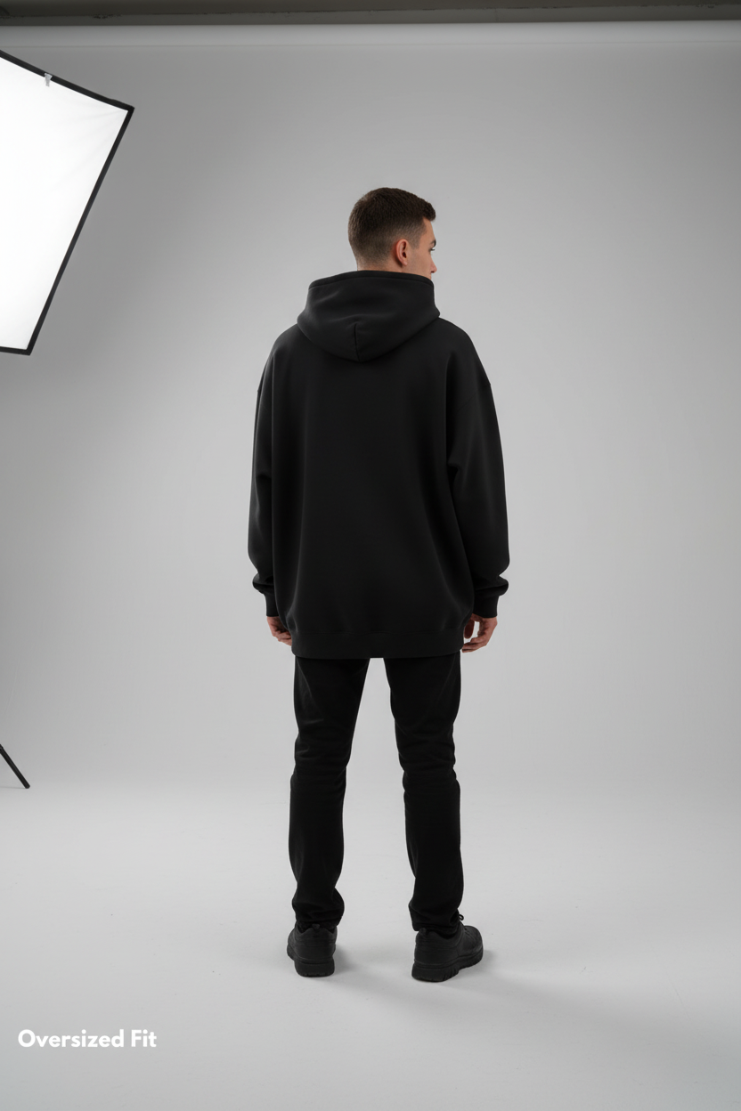 Back view studio photoshoot